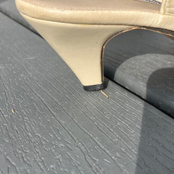 Open toe strappy cream heels Hush Puppies Premiere Collection Y2K size 6.5 - Picture 5 of 10